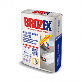 BROZEX. Наливной пол NF 420 финишный самонивелирующийся быстротвердеющий на цементной основе, 20кг.