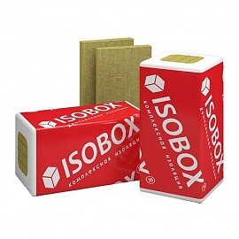 ISOBOX. Базальтовая вата Экстралайт, 33кг/м.кв. (1200x600x50x8, 0,288м³/уп)